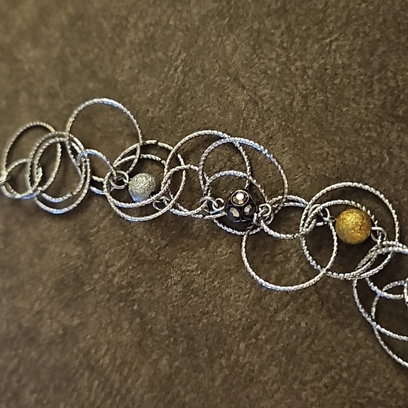 3/$30 Circle Cluster Beaded Chain Necklace - Picture 6 of 7